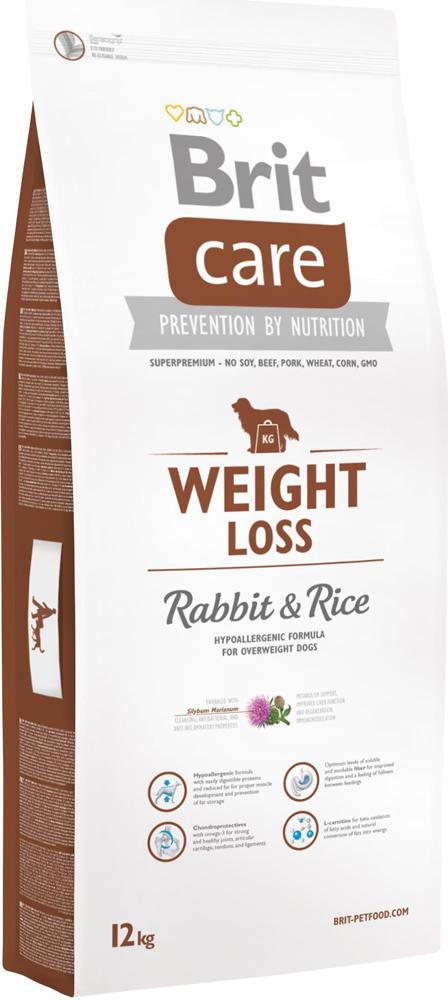 Brit Care (Брит Кеа) Weight Loss (12 кг) корм для взрослых собак всех пород с избыточным весом кролик и рис